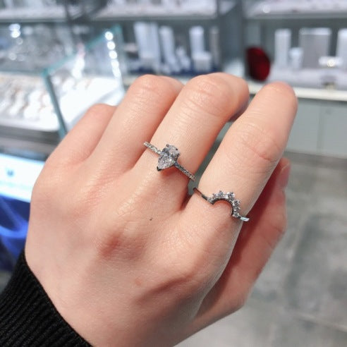 Two in One Layered Water Drop Ring - trendenvioshop