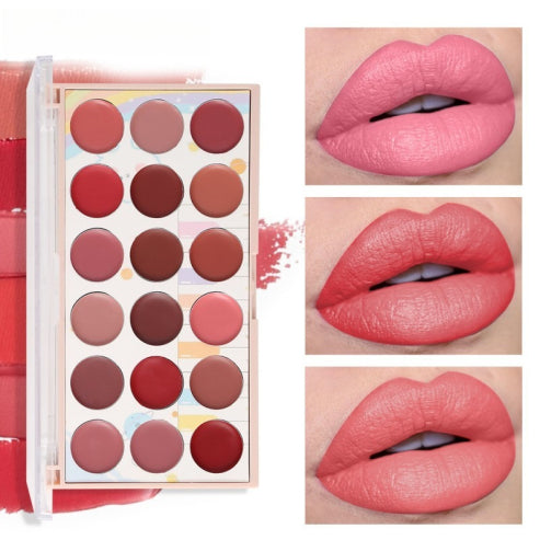 18 Color Matte Lipstick Plate