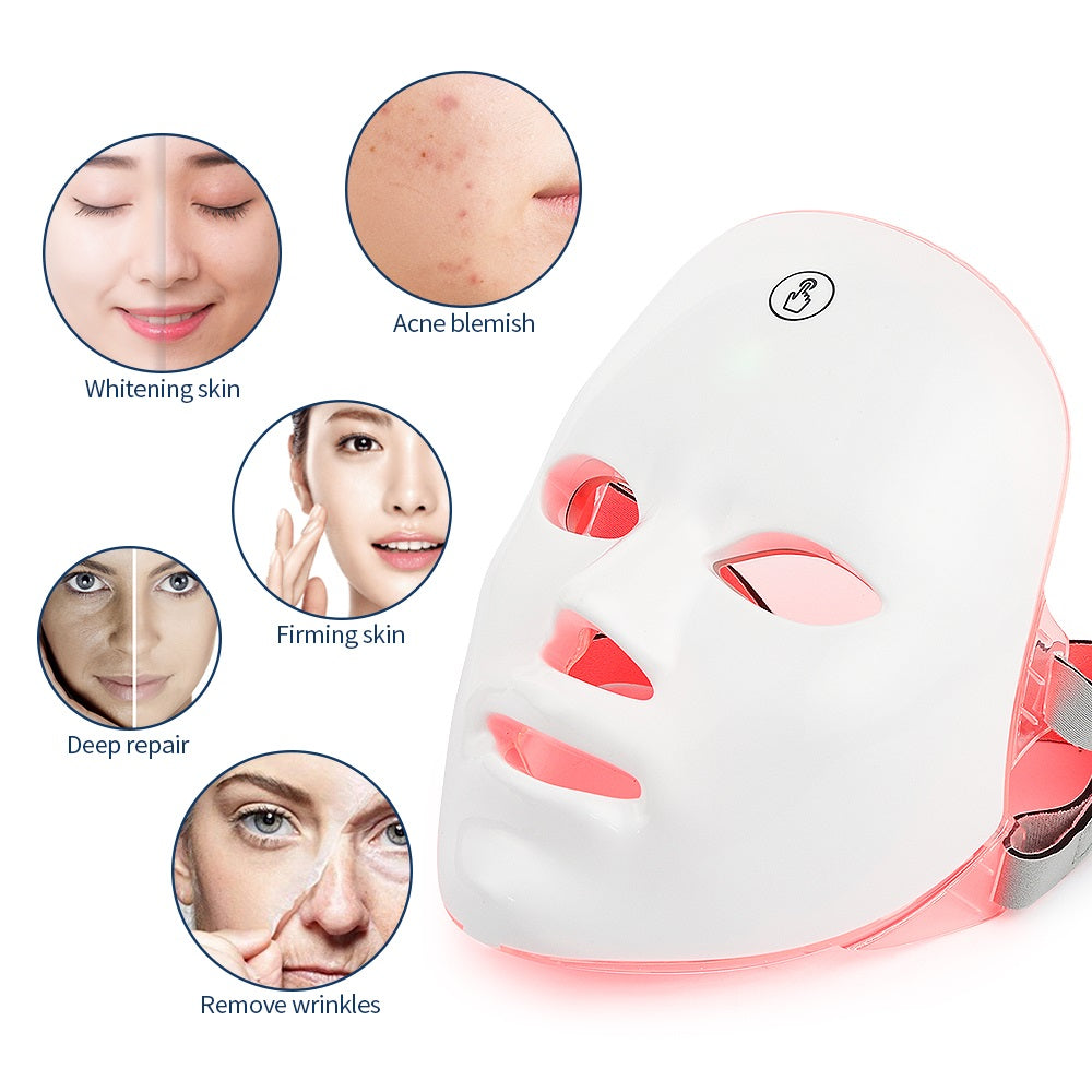 LED face mask light for professional skincare beauty routines