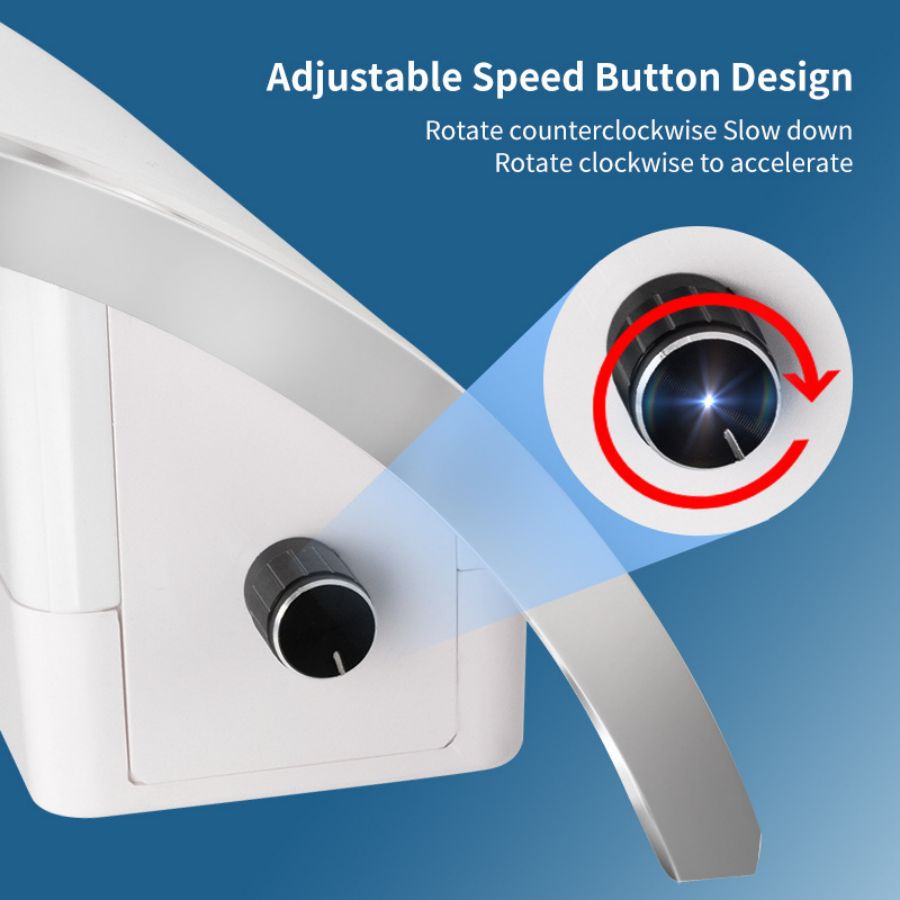 Portable nail dust collector with comfortable hand-rest design