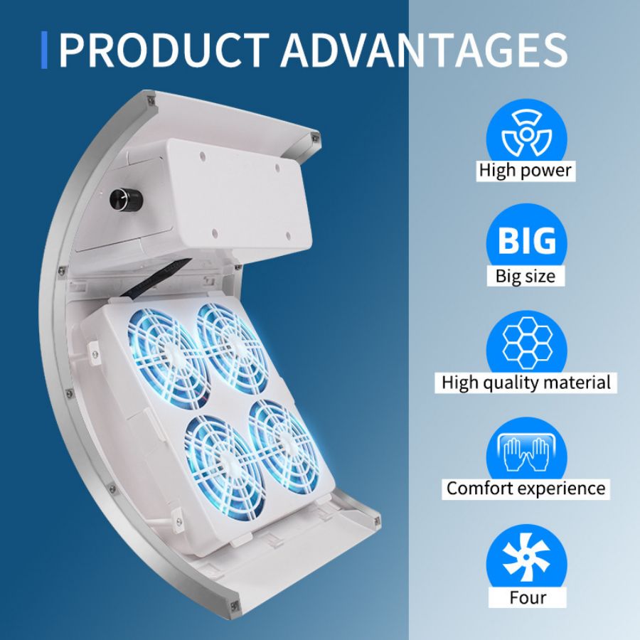 Nail dust suction machine for cleaner manicure workspace