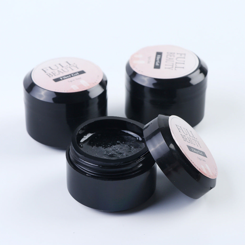 Fiber nail gel for stronger and polished nail appearance