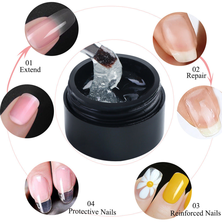 Nail extension gel suitable for salon-style nail art routines