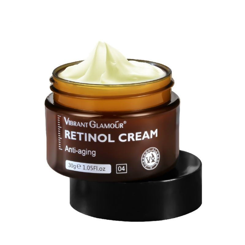 Jar of Vibrant Glamour Retinol Cream on a white background