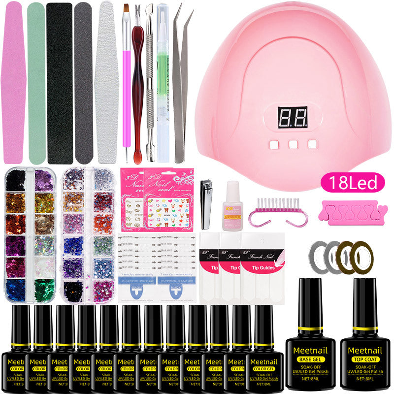 Professional UV gel nail polish set for salon-style nails