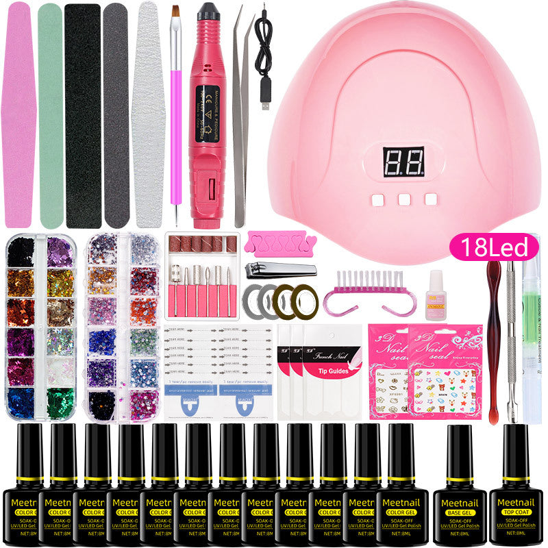 Professional manicure gel polish set for creative nail art looks