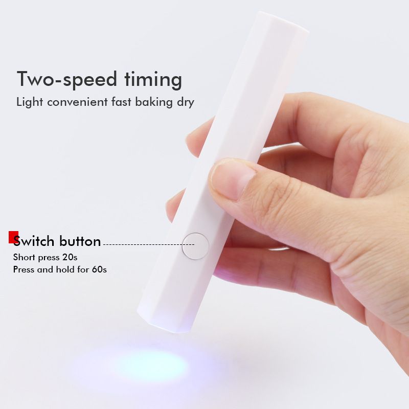 Portable gel nail dryer for home manicure routines