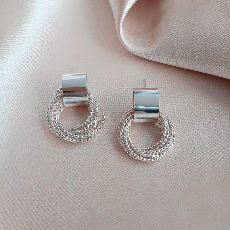 Geometric Earrings, Elegant Circular Earrings