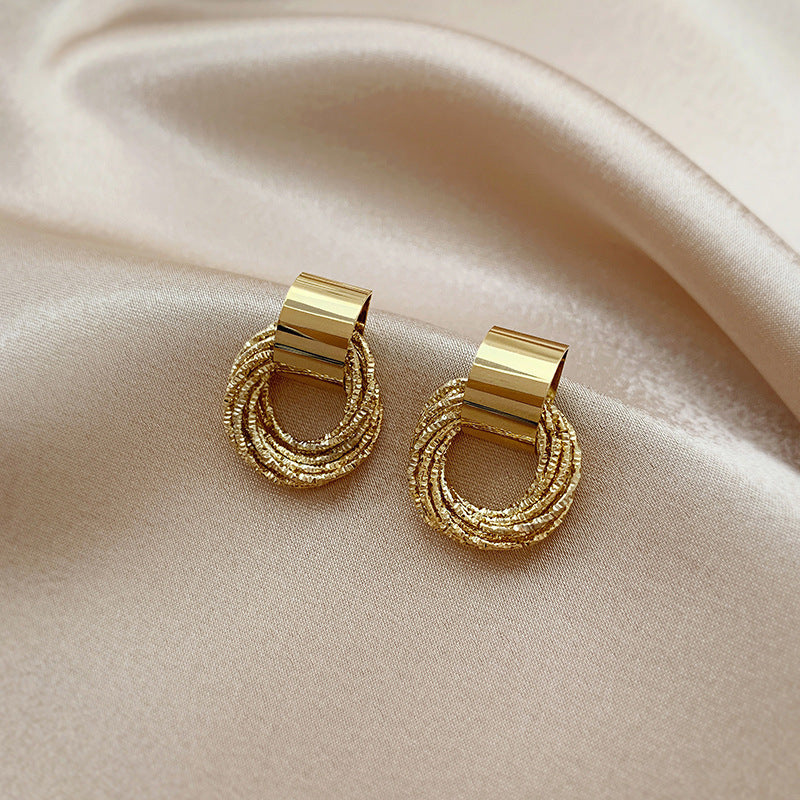 Geometric Earrings, Elegant Circular Earrings