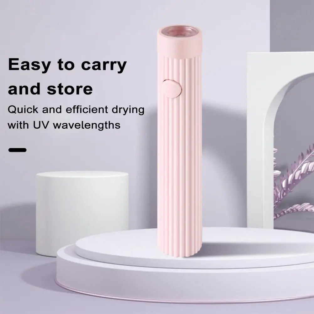 Portable UV LED nail light for manicure and nail art routines