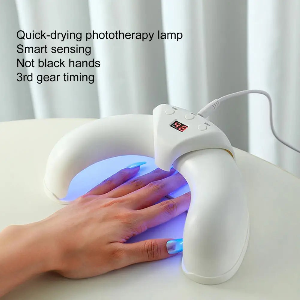 Foldable nail art lamp for manicure and gel nail polish drying