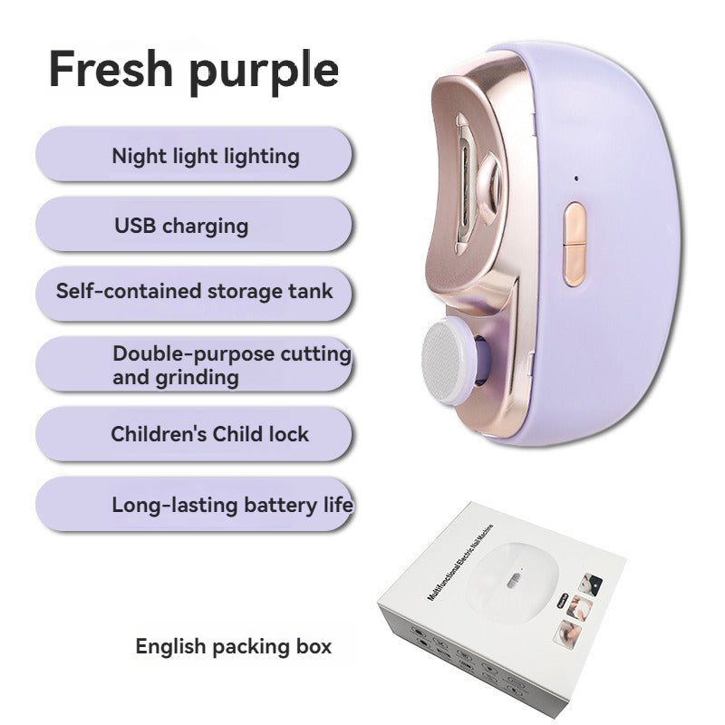 Electric nail grooming tool for manicure and pedicure routines