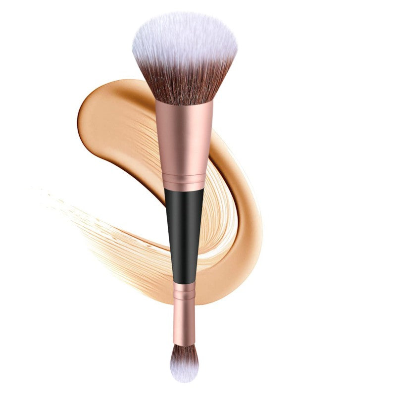 Double Head Makeup Brush black handle close-up