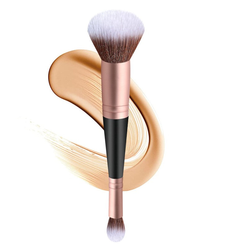 Double Head Makeup Brush rose gold dual-ended applicator