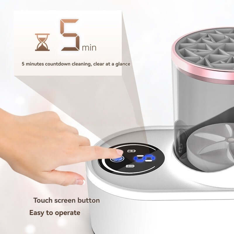 Professional makeup brush cleaner for removing makeup residue and dirt