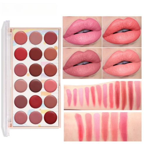 18 Color Matte Lipstick Plate