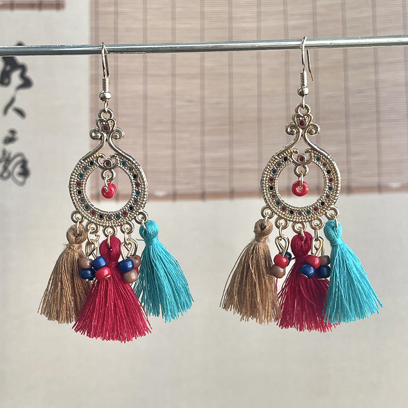 Ethnic Style Tassel Earrings