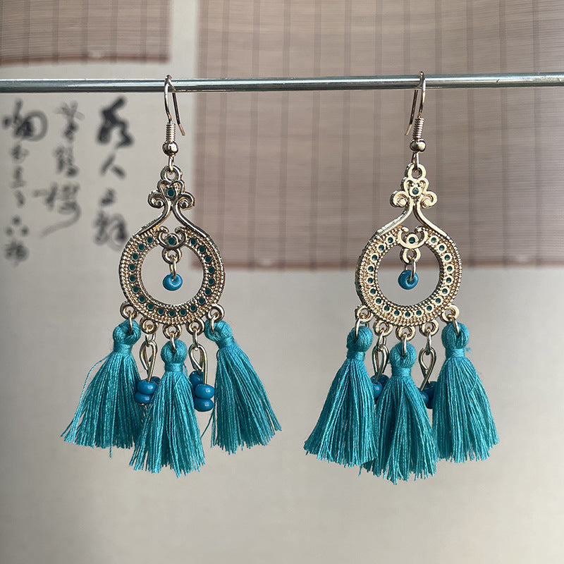 Ethnic Style Tassel Earrings