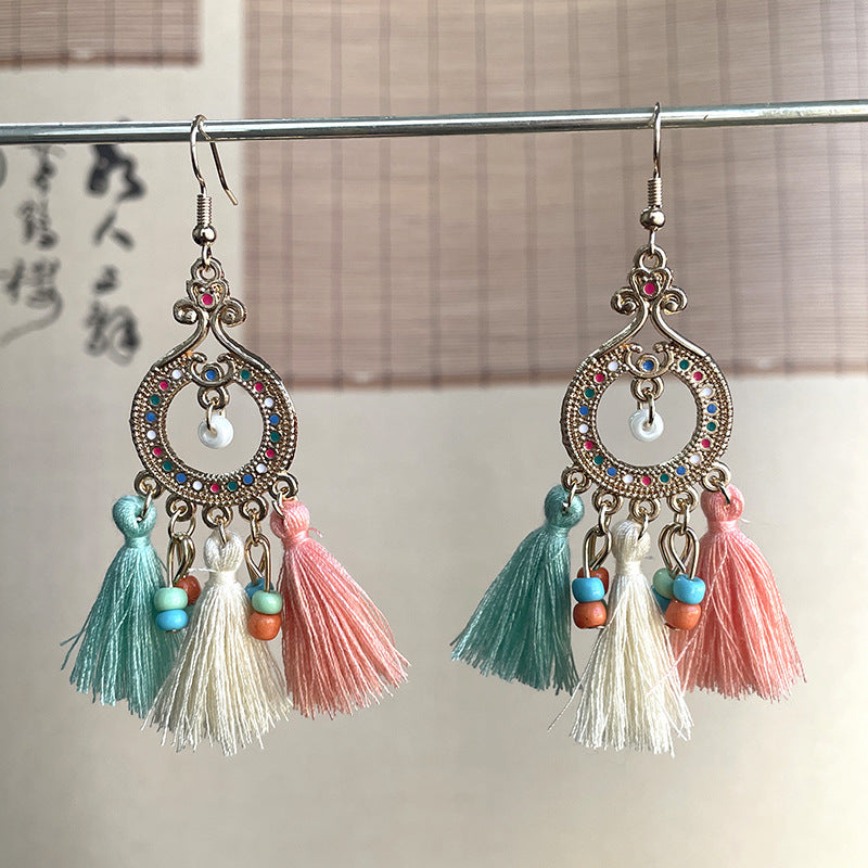 Ethnic Style Tassel Earrings