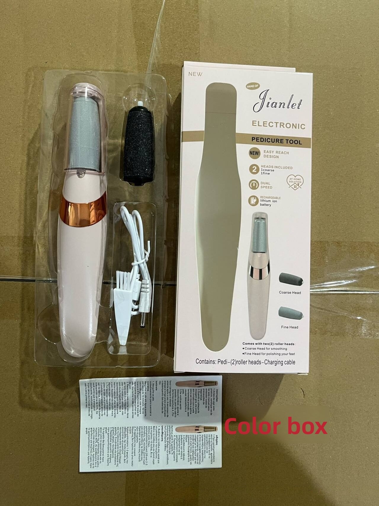 Pedicure callus removal tool with ergonomic grip design
