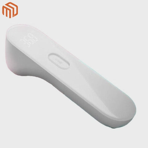 ميزان حرارة إلكتروني مع شعار 