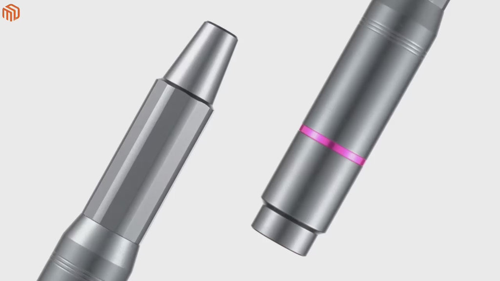 Portable electric nail drill kit demonstration showing manicure and nail polishing process