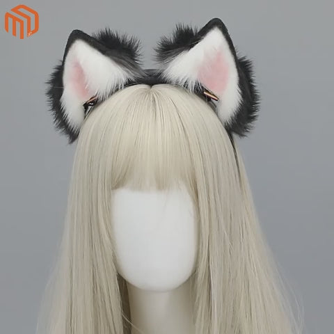 إكسسوارات شعر على شكل آذان قطة متحركة