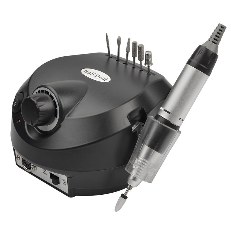 Electric nail grooming device with ergonomic easy-grip handle