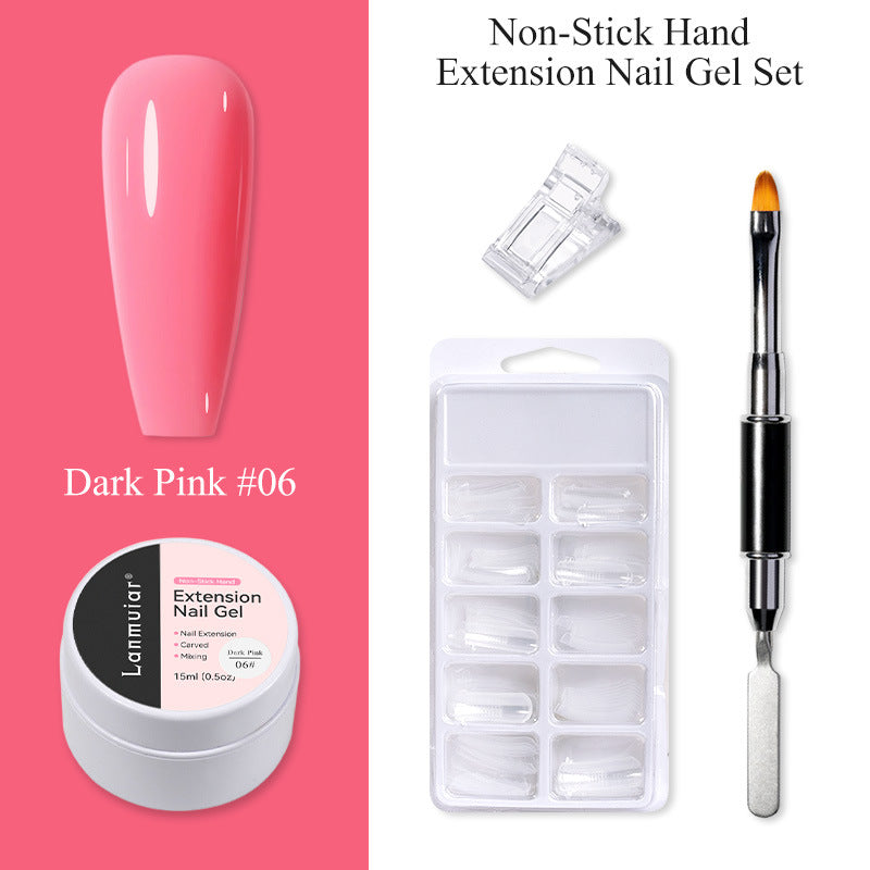 Professional manicure extension gel with non-stick texture