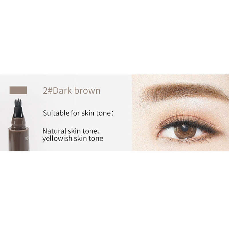 Beauty eyebrow pen with waterproof quick-drying formula