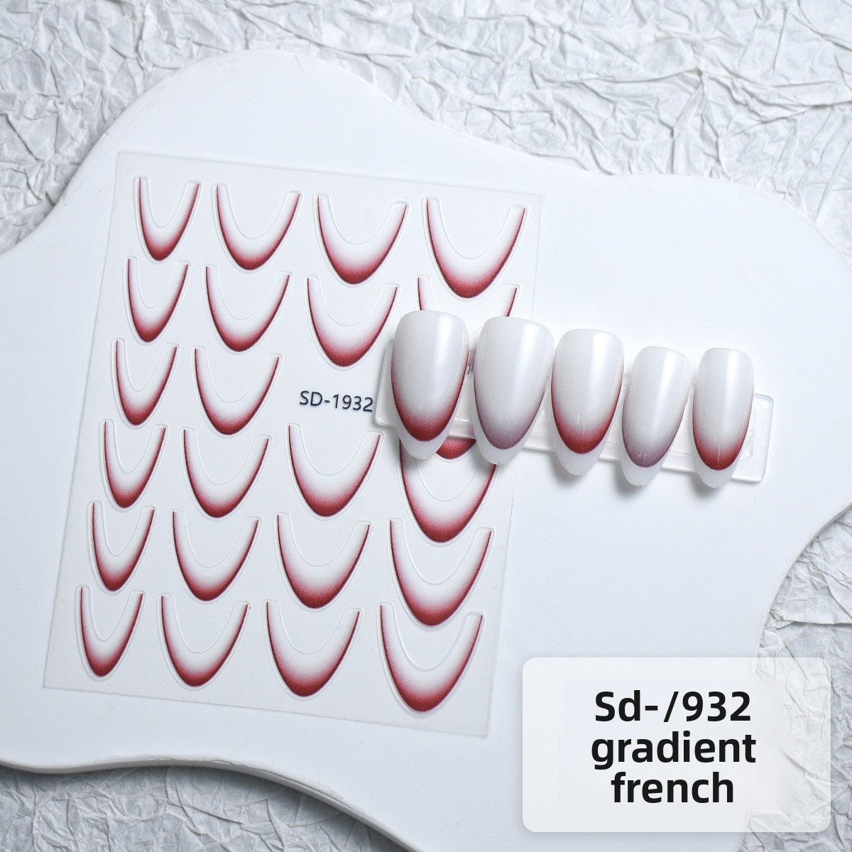 Waterproof Gradient French Sticker