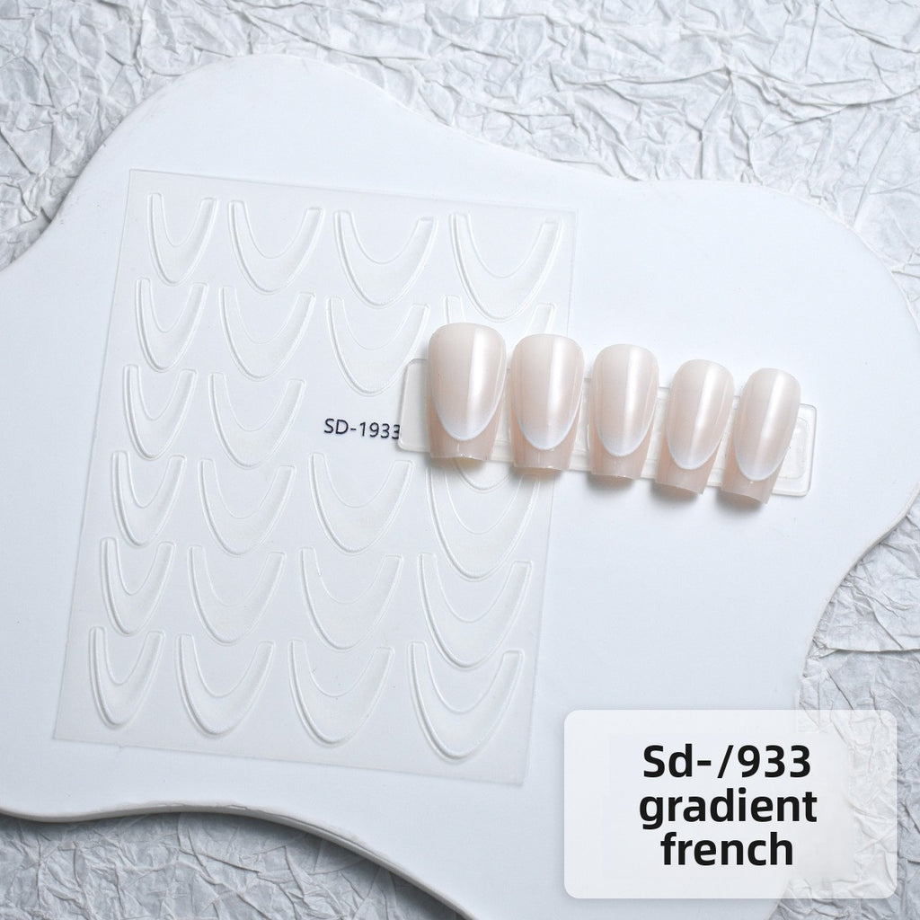Waterproof Gradient French Sticker
