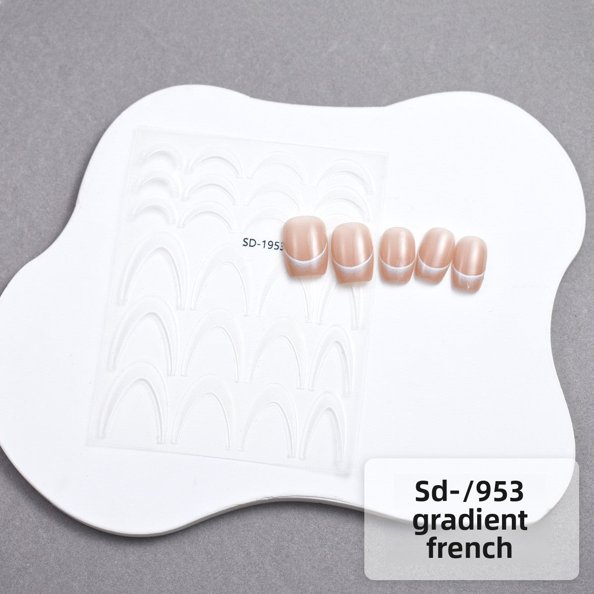 Waterproof Gradient French Sticker