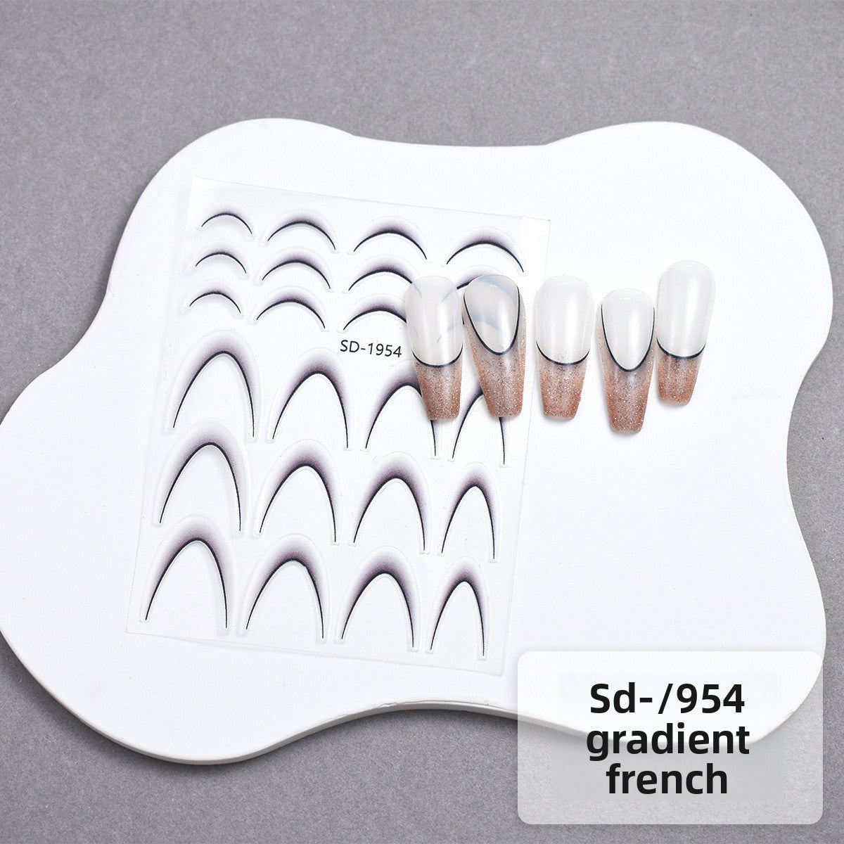 Waterproof Gradient French Sticker