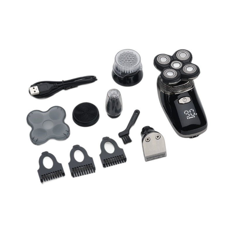 Rechargeable multi-blade electric shaver for daily grooming