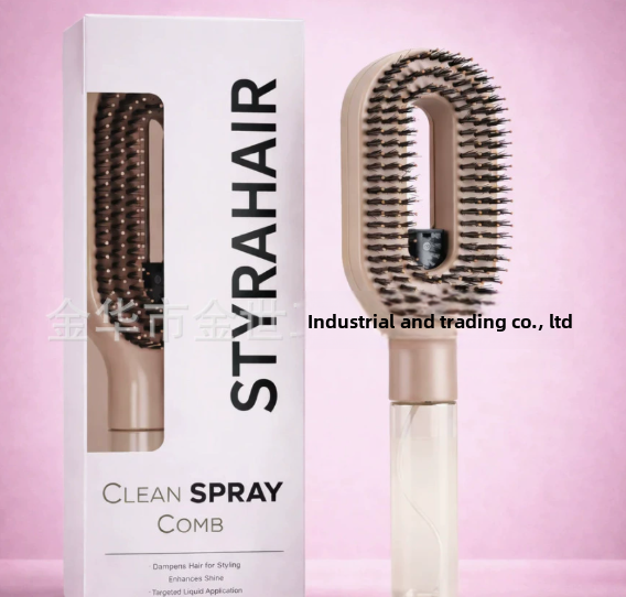 Portable anti-static hair brush for daily hair grooming routines