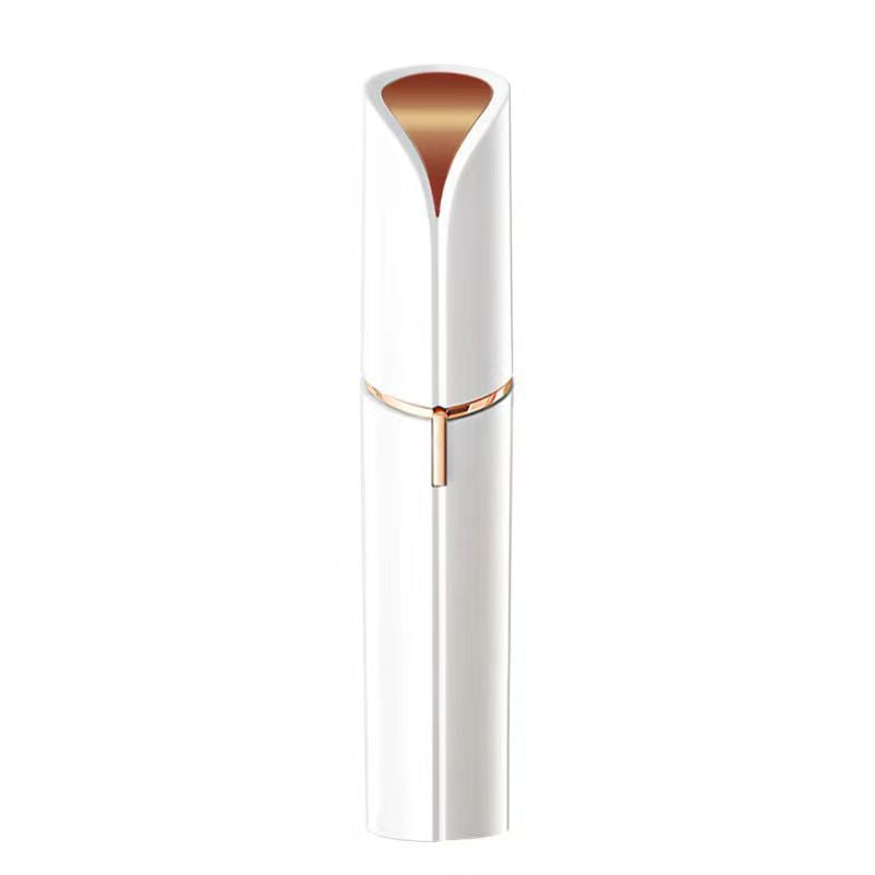 White and gold cylindrical product on a white background